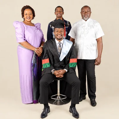 joseph-mbazzi-romeo-and-mom-Elegant Family Graduation Portrait